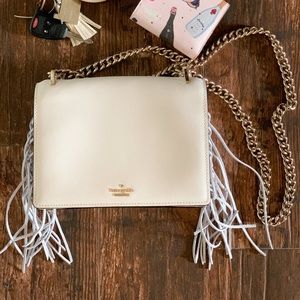 Hand crafted fringed Kate spade purse